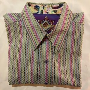 Robert Graham Flipp Cuff Mens Button Shirt